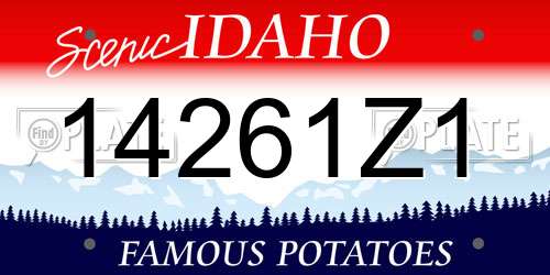 14261Z1 Idaho License Plate