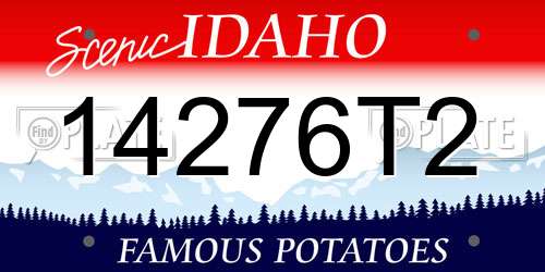 14276T2 Idaho License Plate