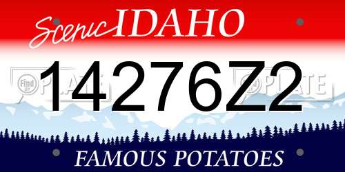 14276Z2 Idaho License Plate