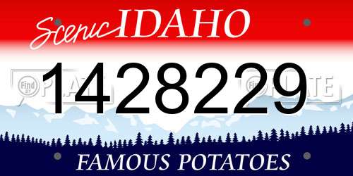 1428229 Idaho License Plate