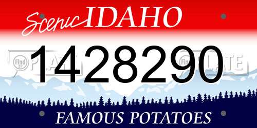 1428290 Idaho License Plate