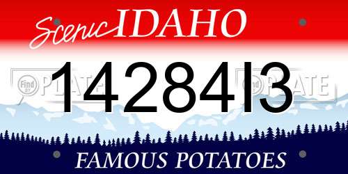14284I3 Idaho License Plate