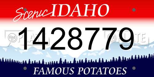 1428779 Idaho License Plate