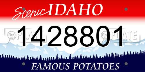 1428801 Idaho License Plate