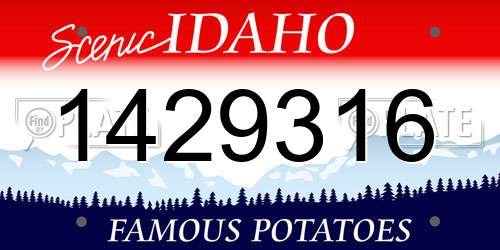 1429316 Idaho License Plate