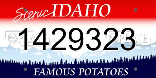 1429323 Idaho License Plate