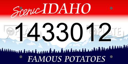 1433012 Idaho License Plate