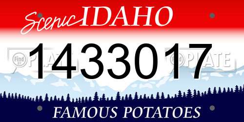1433017 Idaho License Plate