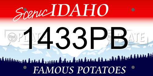 1433PB Idaho License Plate