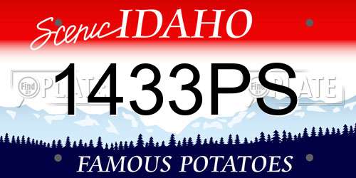 1433PS Idaho License Plate