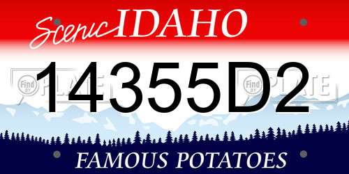 14355D2 Idaho License Plate