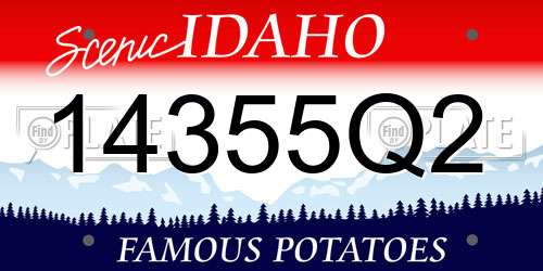 14355Q2 Idaho License Plate