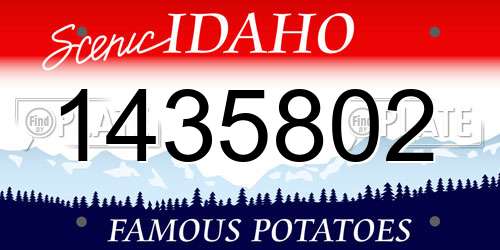 1435802 Idaho License Plate