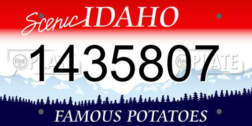 1435807 Idaho License Plate
