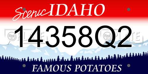 14358Q2 Idaho License Plate