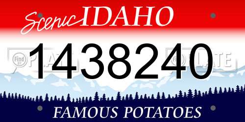 1438240 Idaho License Plate