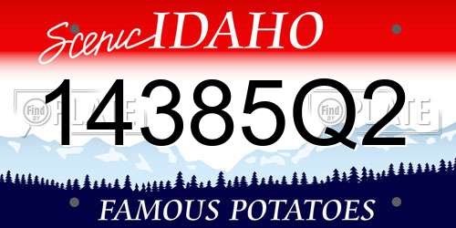 14385Q2 Idaho License Plate