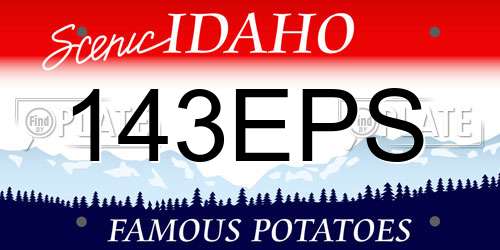 143EPS Idaho License Plate