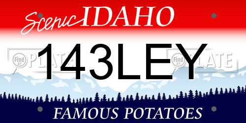 143LEY Idaho License Plate