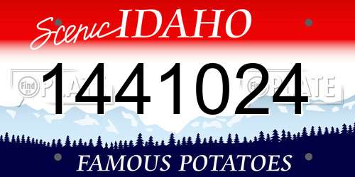 1441024 Idaho License Plate
