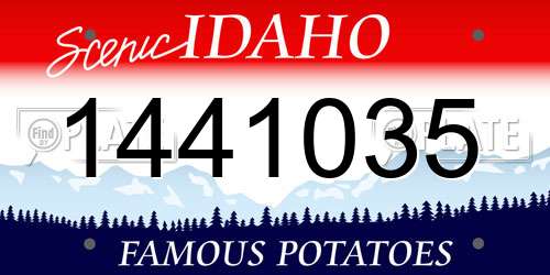 1441035 Idaho License Plate
