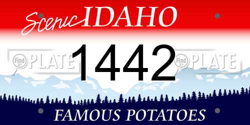 1442 Idaho License Plate