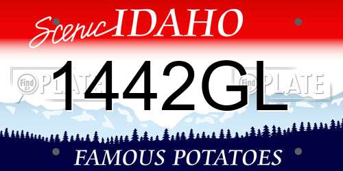 1442GL Idaho License Plate