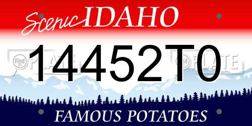 14452T0 Idaho License Plate