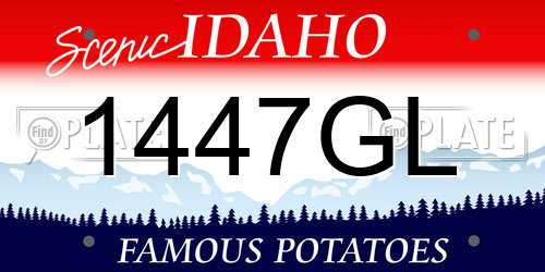 1447GL Idaho License Plate