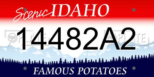 14482A2 Idaho License Plate