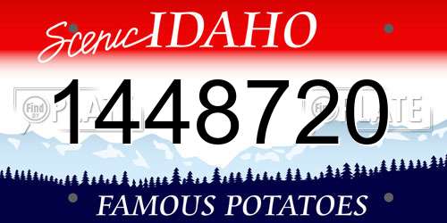 1448720 Idaho License Plate
