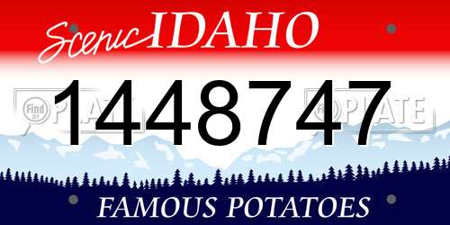 1448747 Idaho License Plate