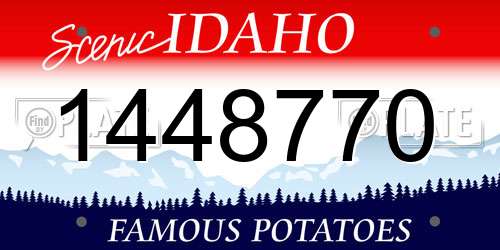 1448770 Idaho License Plate