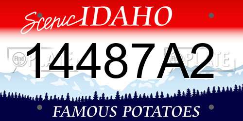 14487A2 Idaho License Plate