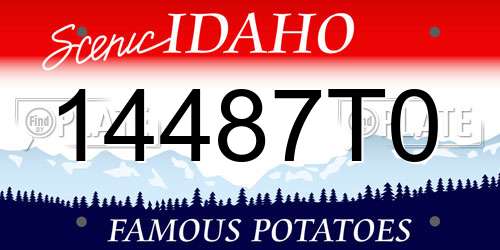 14487T0 Idaho License Plate
