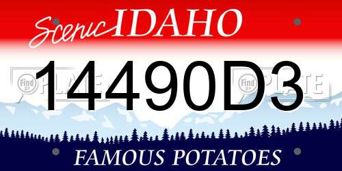 14490D3 Idaho License Plate
