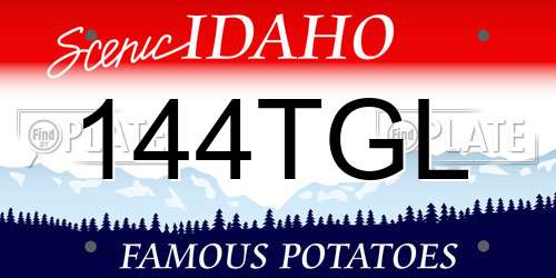 144TGL Idaho License Plate