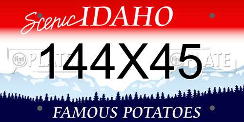 144X45 Idaho License Plate