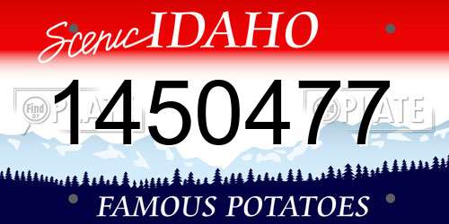 1450477 Idaho License Plate