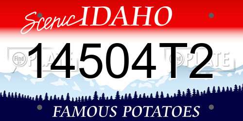 14504T2 Idaho License Plate