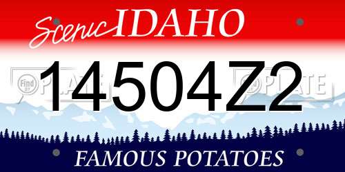 14504Z2 Idaho License Plate