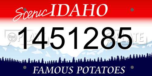 1451285 Idaho License Plate