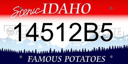 14512B5 Idaho License Plate