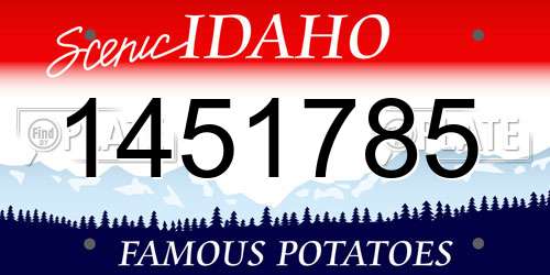 1451785 Idaho License Plate