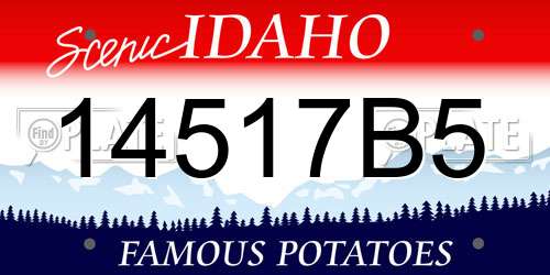 14517B5 Idaho License Plate