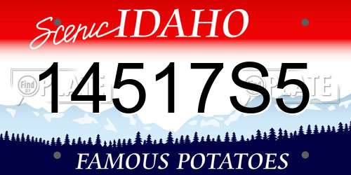 14517S5 Idaho License Plate