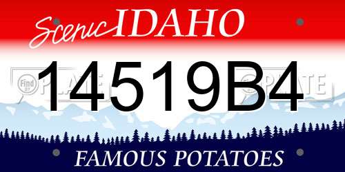 14519B4 Idaho License Plate