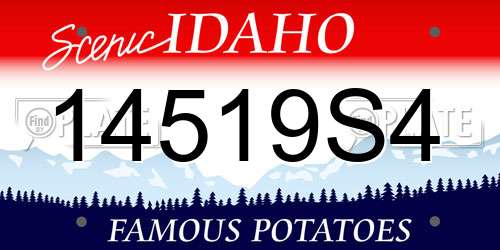 14519S4 Idaho License Plate
