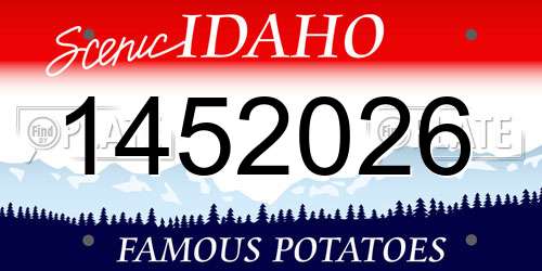 1452026 Idaho License Plate