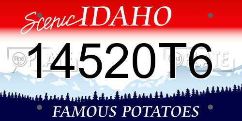 14520T6 Idaho License Plate